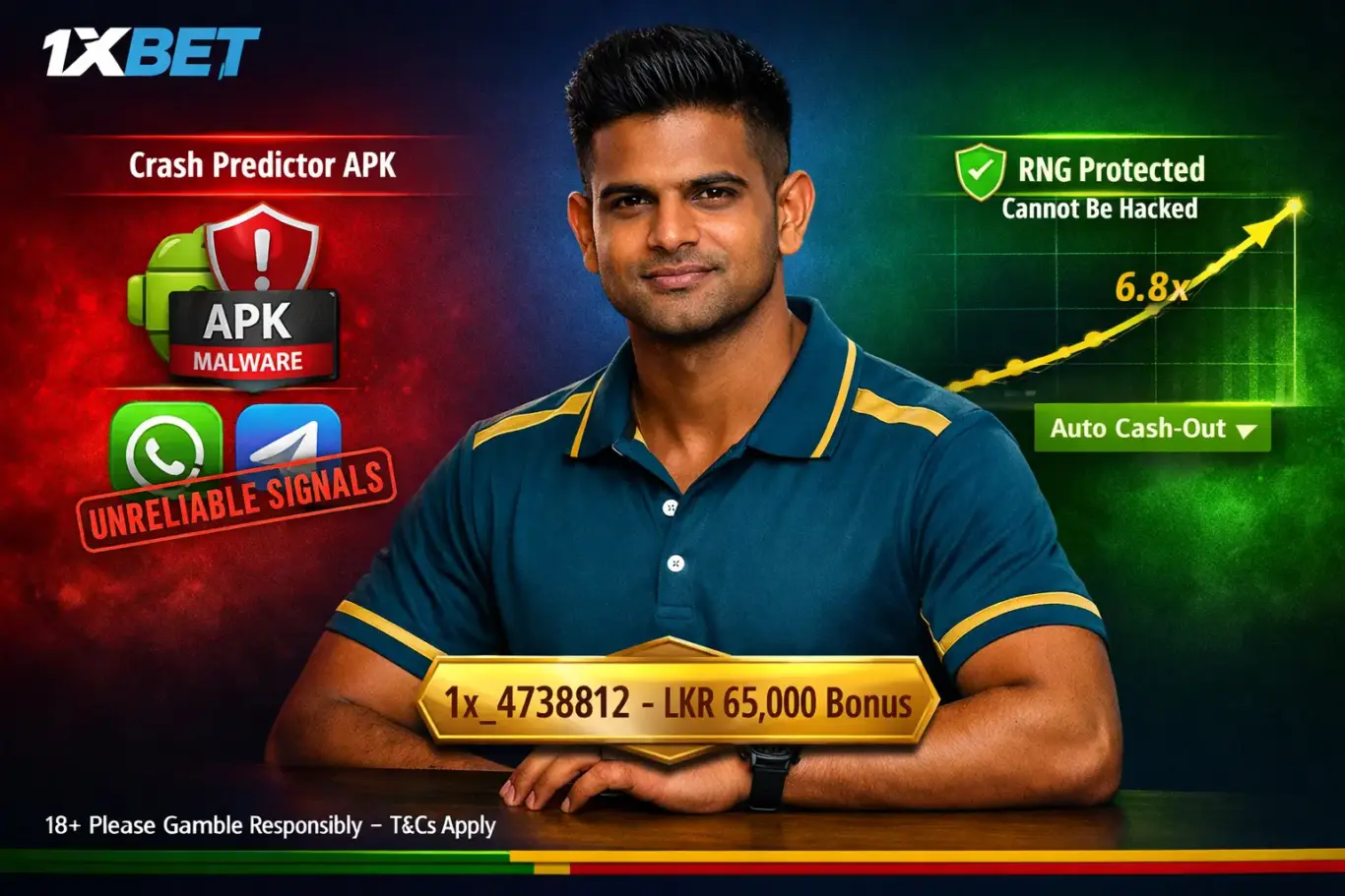 1xBet Crash Predictor Sri Lanka 2026 reality check - why no APK tool or hack can predict Provably Fair RNG crash point outcomes