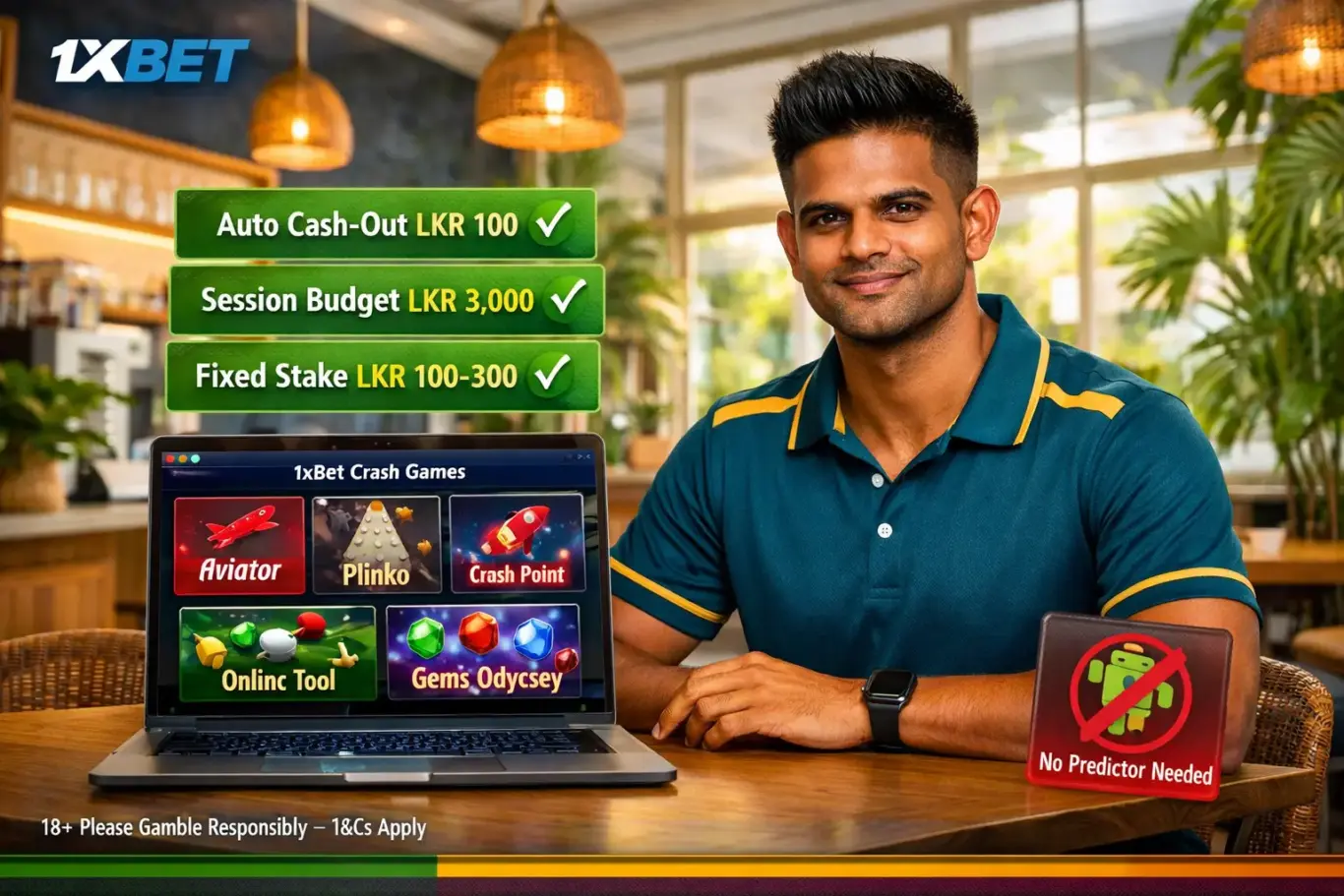 1xBet Crash Predictor Sri Lanka safe alternatives - Aviator Plinko Crash Point with auto cash-out and session budget LKR 3,000