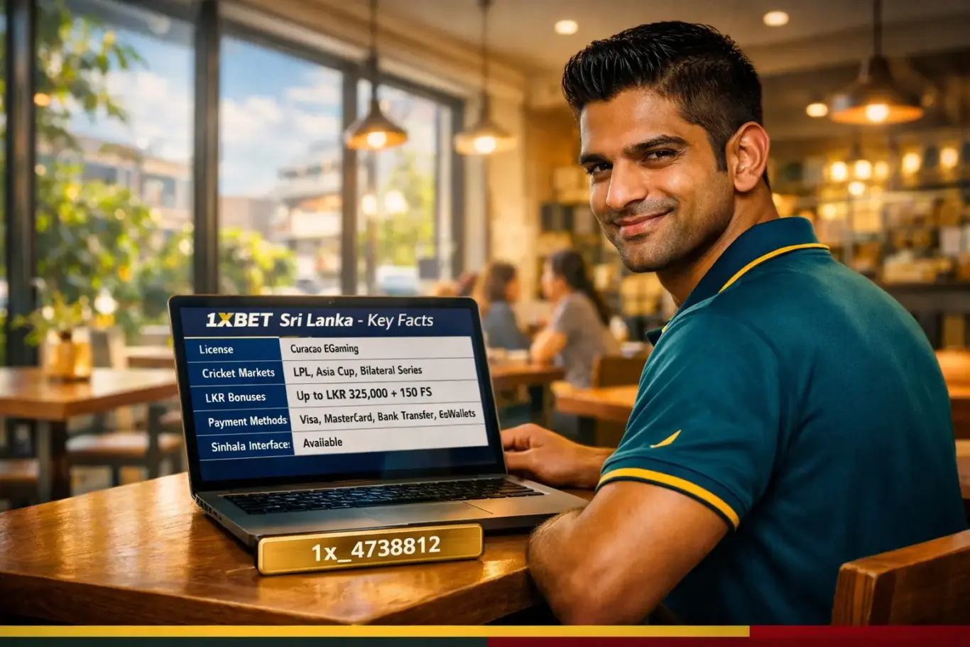 1xBet Sri Lanka key facts 2026 - Curacao licence, LPL cricket, LKR deposits, Sinhala interface and promo code 1x_4738812